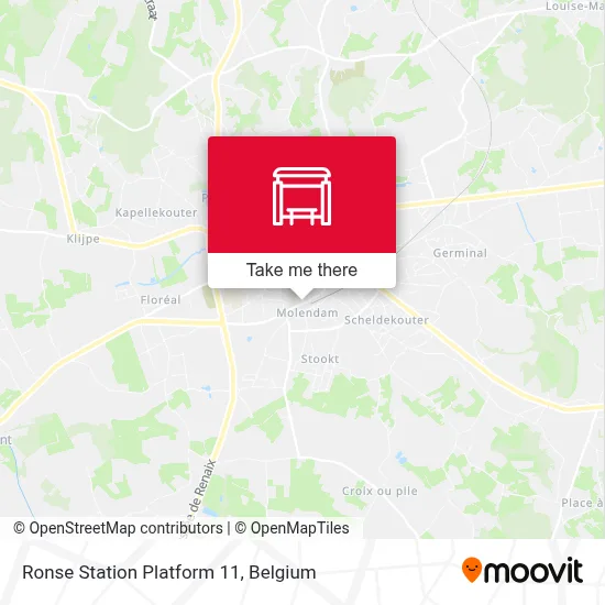 Ronse Station Platform 11 map