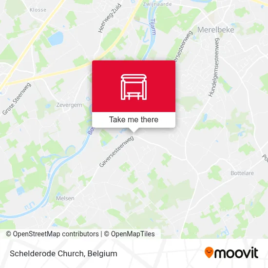 Schelderode Church map