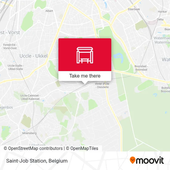 Saint-Job Station map