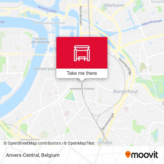Anvers-Central map