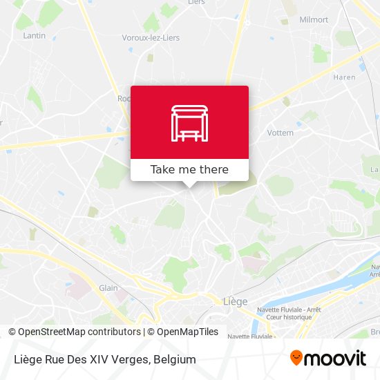Liège Rue Des XIV Verges plan
