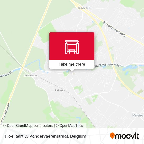 Hoeilaart D. Vandervaerenstraat map