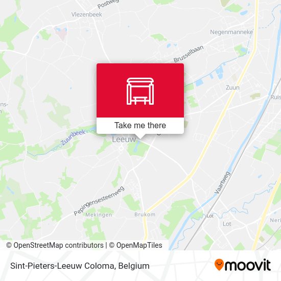 Sint-Pieters-Leeuw Coloma map