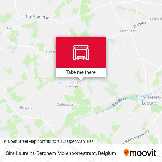 Sint-Laureins-Berchem Molenborrestraat map