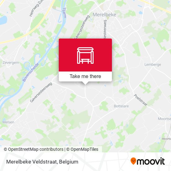 Merelbeke Veldstraat map