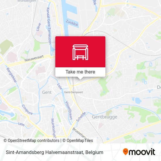 Sint-Amandsberg Halvemaanstraat plan