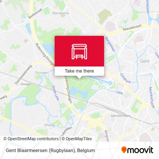 Gent Blaarmeersen (Rugbylaan) map