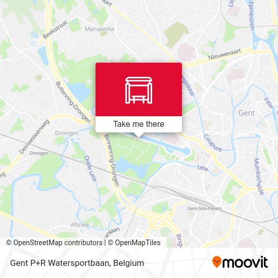 Gent P+R Watersportbaan map