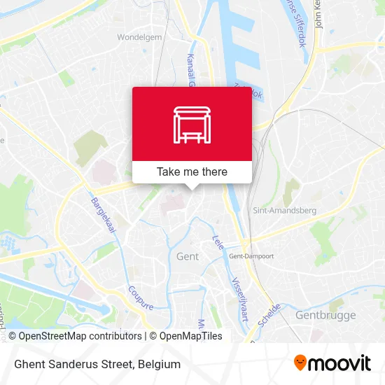 Ghent Sanderus Street map