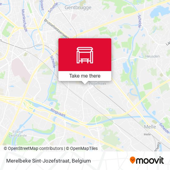 Merelbeke Sint-Jozefstraat plan