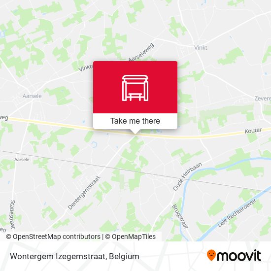 Wontergem Izegemstraat map