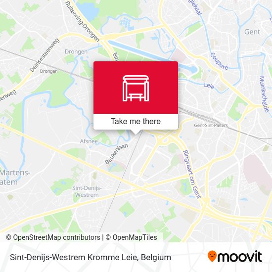 Sint-Denijs-Westrem Kromme Leie map