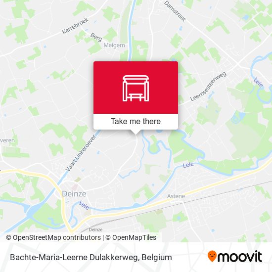Bachte-Maria-Leerne Dulakkerweg map