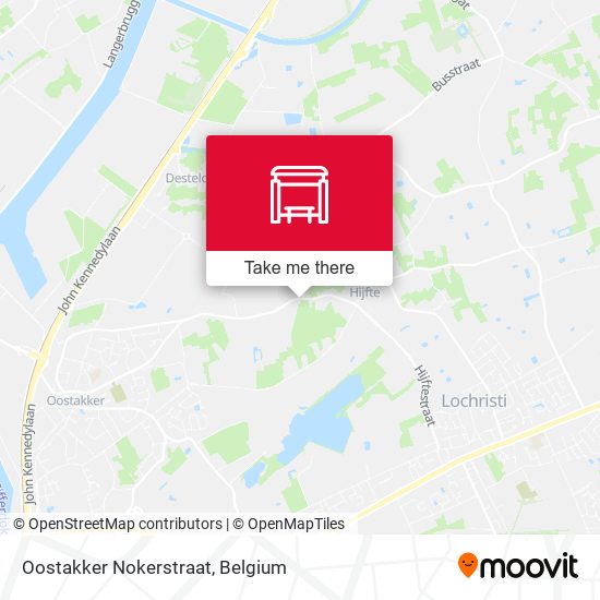 Oostakker Nokerstraat map