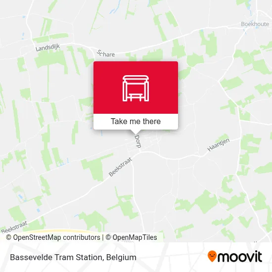 Bassevelde Tram Station map