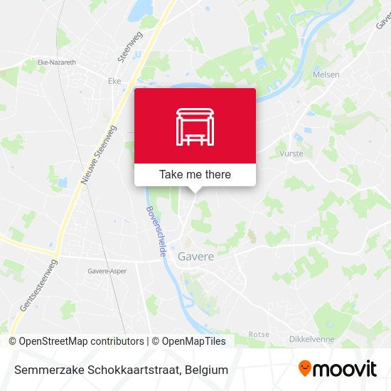 Semmerzake Schokkaartstraat map