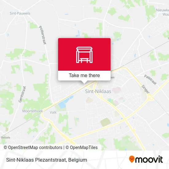 Sint-Niklaas Plezantstraat map