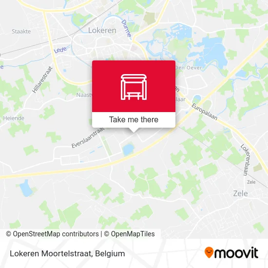 Lokeren Moortelstraat map