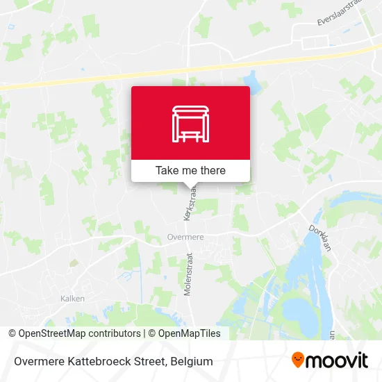 Overmere Kattebroeck Street map