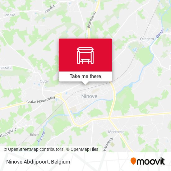 Ninove Abdijpoort map