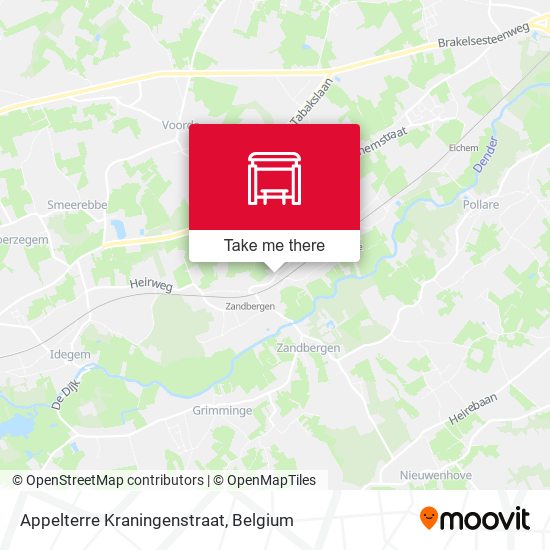 Appelterre Kraningenstraat map
