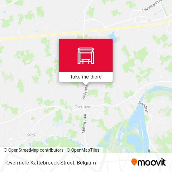 Overmere Kattebroeck Street map