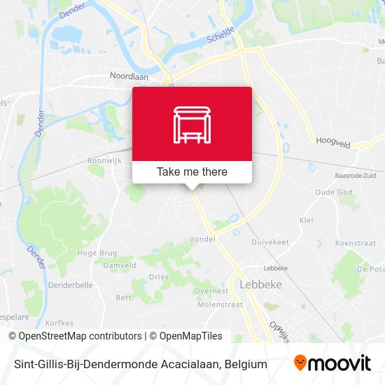 Sint-Gillis-Bij-Dendermonde Acacialaan map