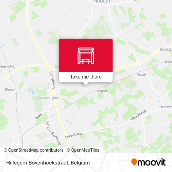 Hillegem Bovenhoekstraat map