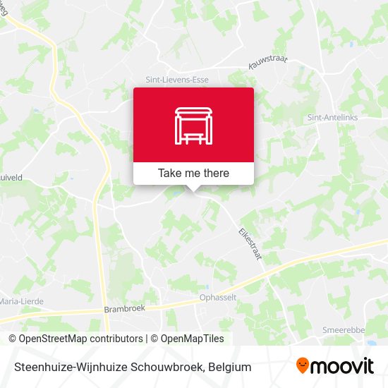 Steenhuize-Wijnhuize Schouwbroek map