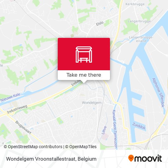 Wondelgem Vroonstallestraat map