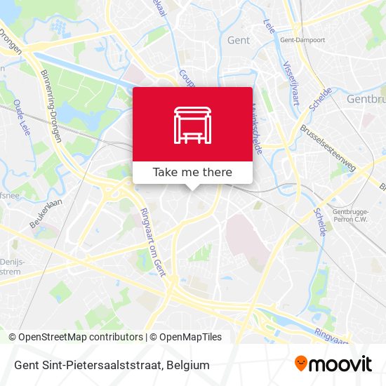 Gent Sint-Pietersaalststraat map