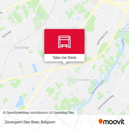 Zevergem Den Beer map