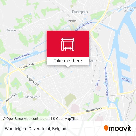 Wondelgem Gaverstraat map