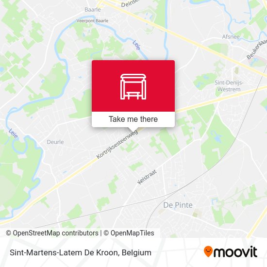 Sint-Martens-Latem De Kroon map