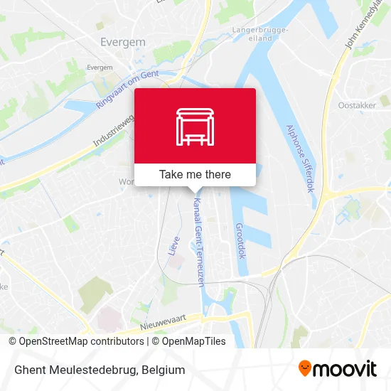 Ghent Meulestedebrug map