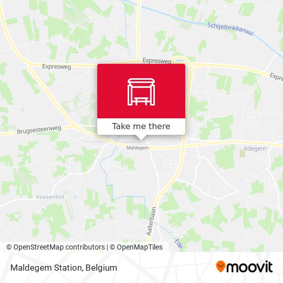 Maldegem Station map