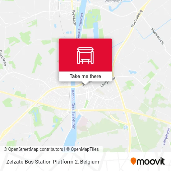 Zelzate Bus Station Platform 2 map