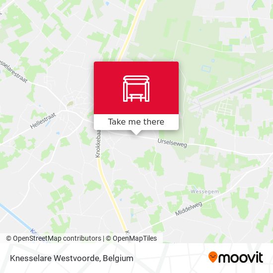 Knesselare Westvoorde map