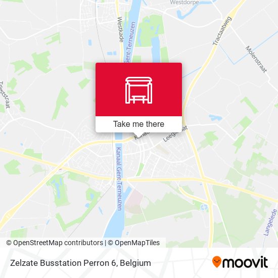 Zelzate Busstation Perron 6 map