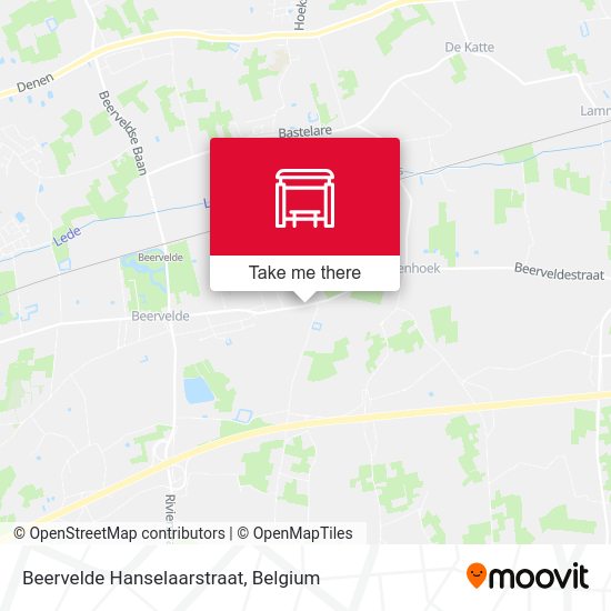 Beervelde Hanselaarstraat map