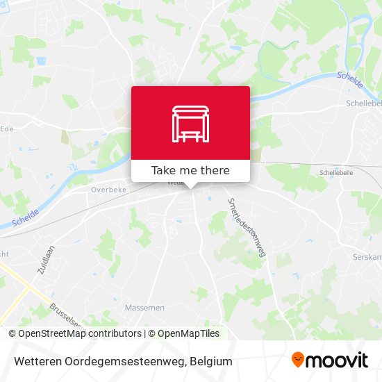 Wetteren Oordegemsesteenweg map