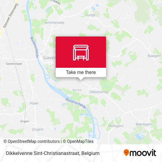 Dikkelvenne Sint-Christianastraat map
