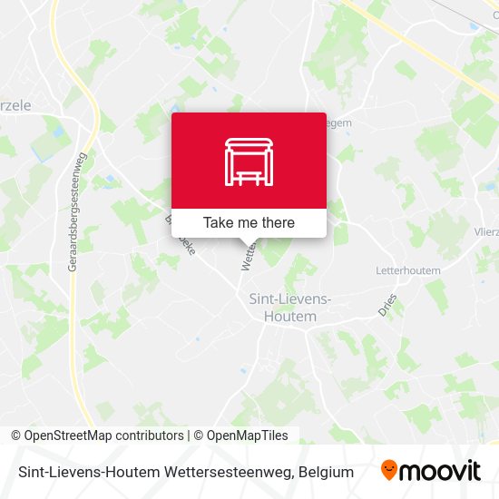 Sint-Lievens-Houtem Wettersesteenweg map