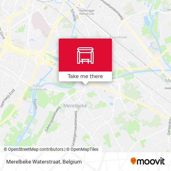 Merelbeke Waterstraat map