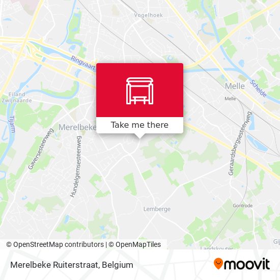 Merelbeke Ruiterstraat map