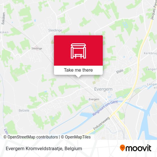 Evergem Kromveldstraatje map