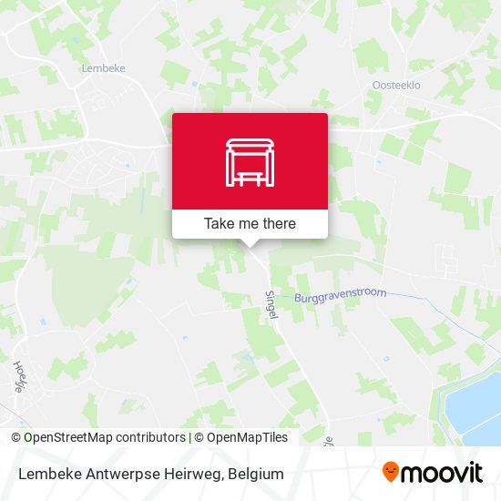 Lembeke Antwerpse Heirweg map