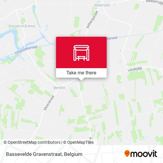 Bassevelde Gravenstraat map