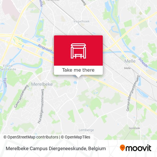 Merelbeke Campus Diergeneeskunde map