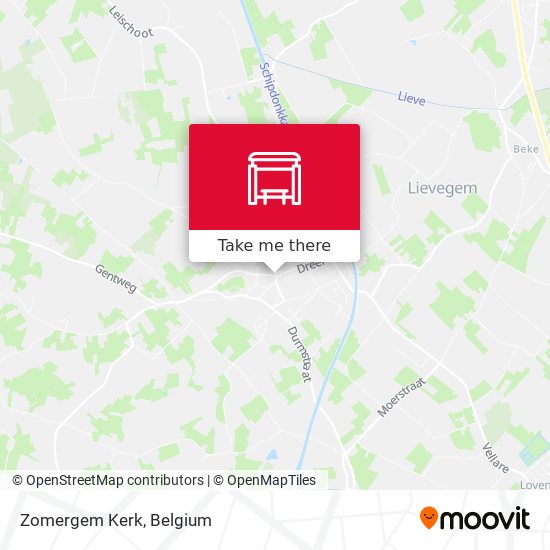 Zomergem Kerk map